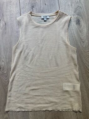 COS Beige Knit Sleeveless Top
